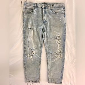 ✨️Any 3 for $15✨️ Zara Man Distressed Relaxed Fit Lght Jeans